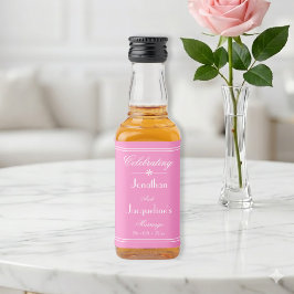 Chic Adorável Rosa Casamento Branco Nomes Mini Scr