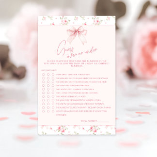 Chic Arco Floral Chá de Bebê Jogo Acima ou Abaixo