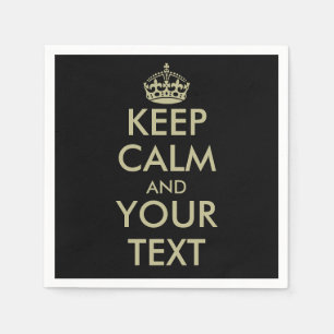 Chic Black e Faux gold mantêm guardanapos de papel