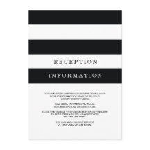 Chic Black Stripes Inserção De Casamento