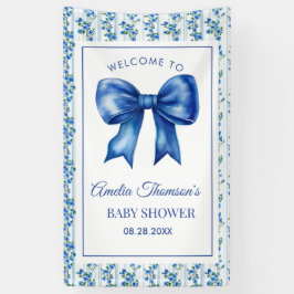 Chic Boho Blue Wildflower Boy floral Baby Shower 