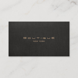 Chic Boutique Faux Black Linen Cartão de visita