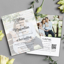 Chic branco de orçamento transparente 2 foto QR Co