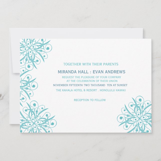 Chic - Cartão de convite de casamento (Frente)