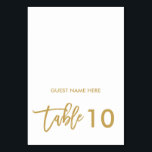 Chic - Cartão de Escolta de Casamento Dourado com<br><div class="desc">Personalize seu casamento com este cartão de escolta moderno e na moda. * OBSERVE: as placas são impressas em formato plano e exigem pontuação (dobragem) no centro. Para obter melhores resultados, a pontuação pode ser fornecida pelo compro de impressão local. Quando dobradas, as placas são 2, 5 x 3, 5"....</div>