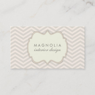 Chic Chevron Vintage Professional Cartão de visita