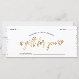 Chic Confetti e Dourado Certificado de Oferta de G