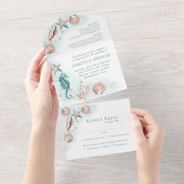 Chic costal | Casamento Náutico Dourado de Teal e  (Tearaway)