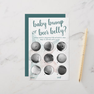 Chic costal Jogo Teal Baby Bump ou Beer Belly
