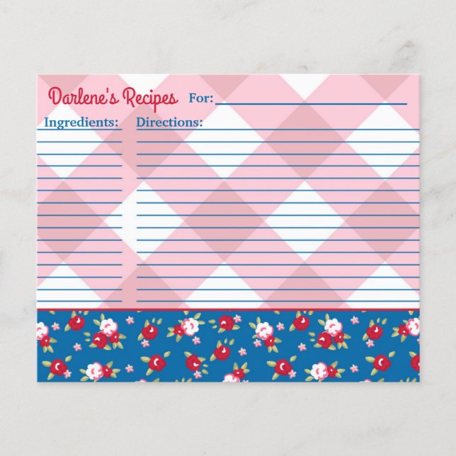 Chic Country Floral e Xadrez Personalizado (Frente)