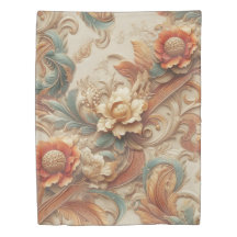 Chic, Cremes Elegantes e textura de flor de couro