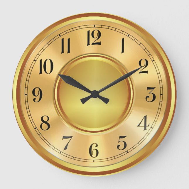 Chic de ilustração da face do relógio de ouro faux (Frente)