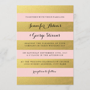 CHIC DOURADO  CONVITE DE CASAMENTO DE TINTA