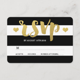 Chic Dourado | Placa RSVP de Faixa Negra Negra