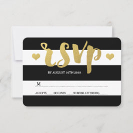 Chic Dourado | Placa RSVP de Faixa Negra Negra