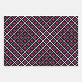 Chic e Trendy Magenta, preto e branco controlados