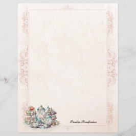 Chic Elegant High Tea Unline Stationery Paper