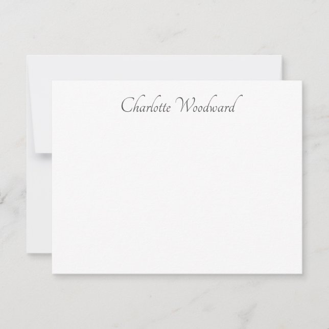 Chic Elegant Script Personalizado Cartão de Nota (Frente)