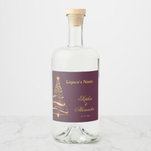 Chic Elegante Árvore de Natal Dourada Casamento