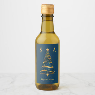 Chic Elegante Árvore de Natal em Ouro Monograma Ca