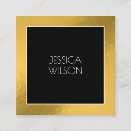 Chic elegante com cartão de visita preto de moldur