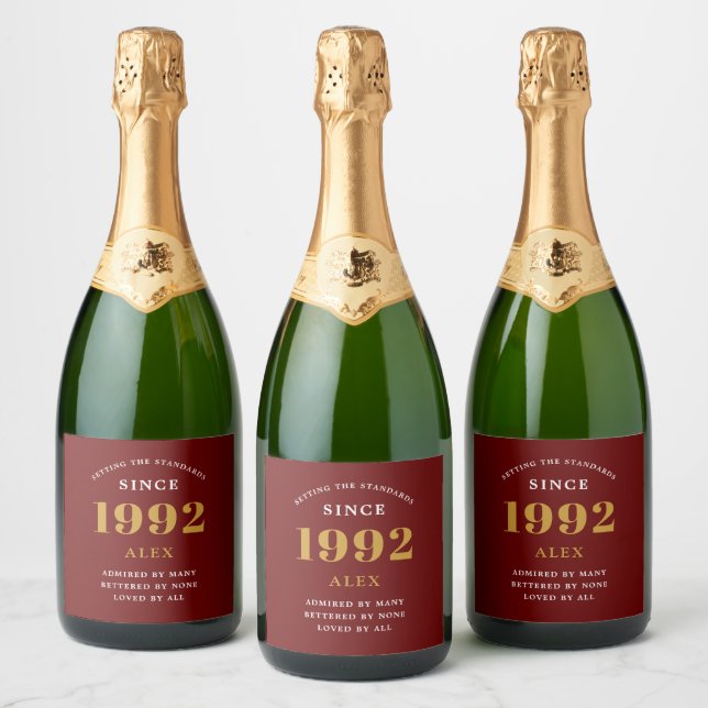 Chic Elegante Dourado Vermelho 1992 (Garrafas)
