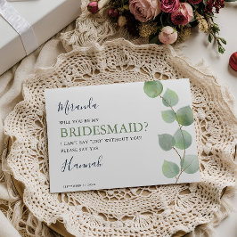 Chic Eucalyptus Greenerer Você Será Minha Porta-Vo