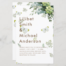 Chic Eucalyptus Greenery Deixa Casamento Esmeralda