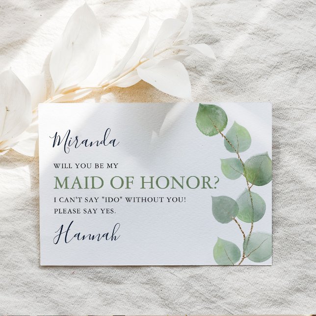 Chic Eucalyptus Você Será Minha Madrinha de casame (Criador carregado)