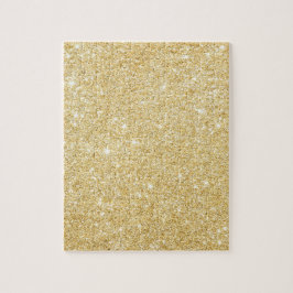 Chic Faux Dourado Glitter Luxury Quebra-cabeça