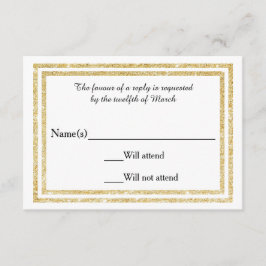 Chic Faux Dourado Glittered Trim - Placa RSVP