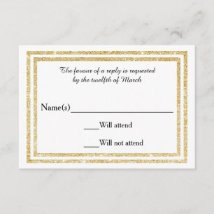 Chic Faux Dourado Glittered Trim - Placa RSVP
