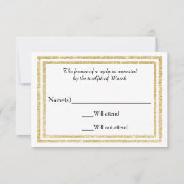 Chic Faux Dourado Glittered Trim - Placa RSVP