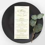 Chic Faux Gold Foil Party - Modelo - Marfim<br><div class="desc">Comemore em estilo com estas placas de menu de tendências. O texto é fácil de personalizar e seus convidados jantes ficarão entusiasmados quando receberem esses menus super-na moda.</div>