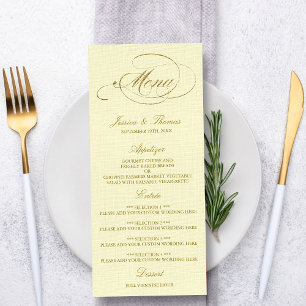 Chic Faux Gold Foil Weding Modelo - Marfim