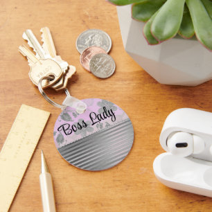 Chic Floral "Senhora Chefe" Chaveiro