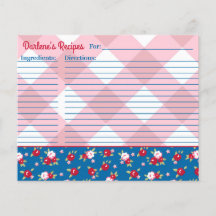 Chic Floral Xadrez Country Personalizado