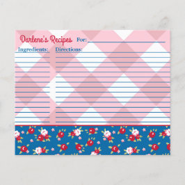 Chic Floral Xadrez Country Personalizado