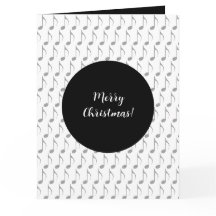 Chic Houndstooth Notas Musicais Feliz Natal