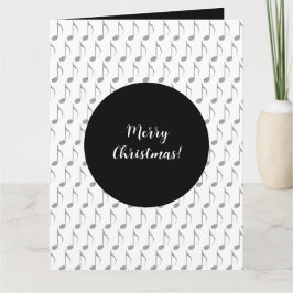 Chic Houndstooth Notas Musicais Feliz Natal