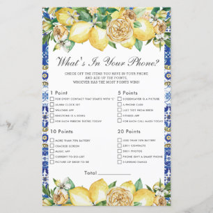Chic Lemon Floral Bridal O que há no seu jogo tele