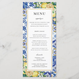 Chic Lemons Floral Greenery Mosaico Menu de Casame