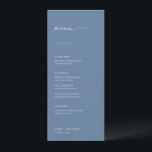 Chic   Menu Simples de Casamento de Script Moderno<br><div class="desc">Esses menus simples e modernos serão o complemento perfeito para as configurações de lugar na sua recepção! O cabeçalho de script manuscrito emparelhado com fontes serif e sans-serif dá a esses menus uma aparência clássica e limpa. Personalize os menus com os itens do menu de casamento e o nome do...</div>