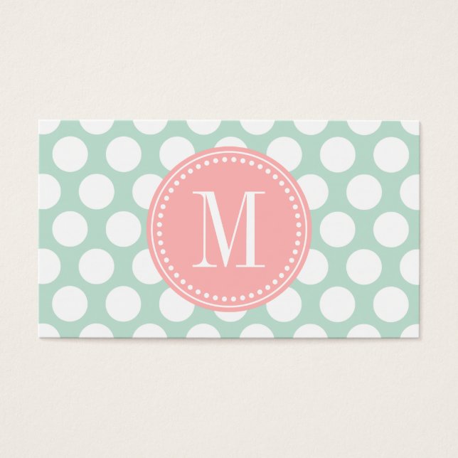 Chic Mint e Blush Grandes Pontos Rosa Monogramados (Frente)