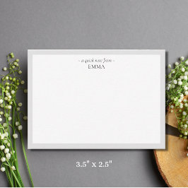 Chic Modern 'A Quick Note From' Cartão de Nota