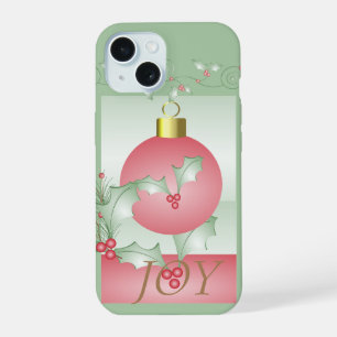 Chic Modern Cor-de-rosa Alegria Verde de Natal