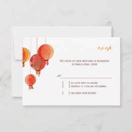 Chic Modern Paper Lanternas de Casamento RSVP