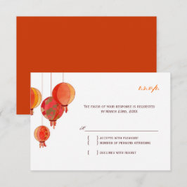 Chic Modern Paper Lanternas de Casamento RSVP