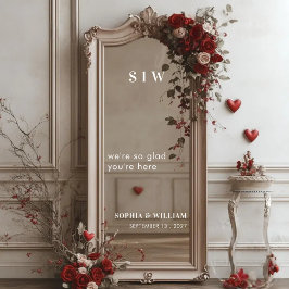 Chic Modern Selfie Mirror Bem-vindo Decal de Casam