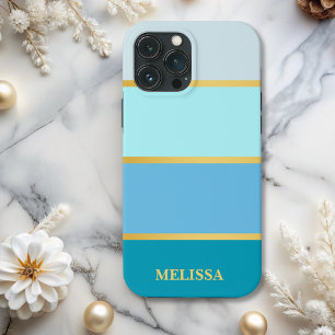 Chic Modern Strips gold Name